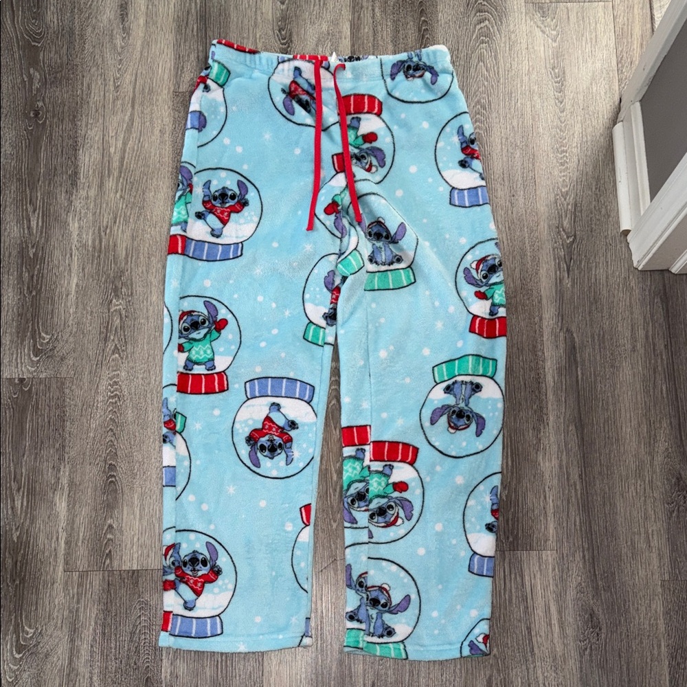 Blue Stitch Snow Globe Kids Pajama Pants - Cozy Fleece